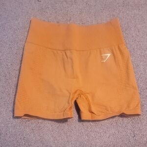 Gymshark Women's Orange Seamless Workout Shorts